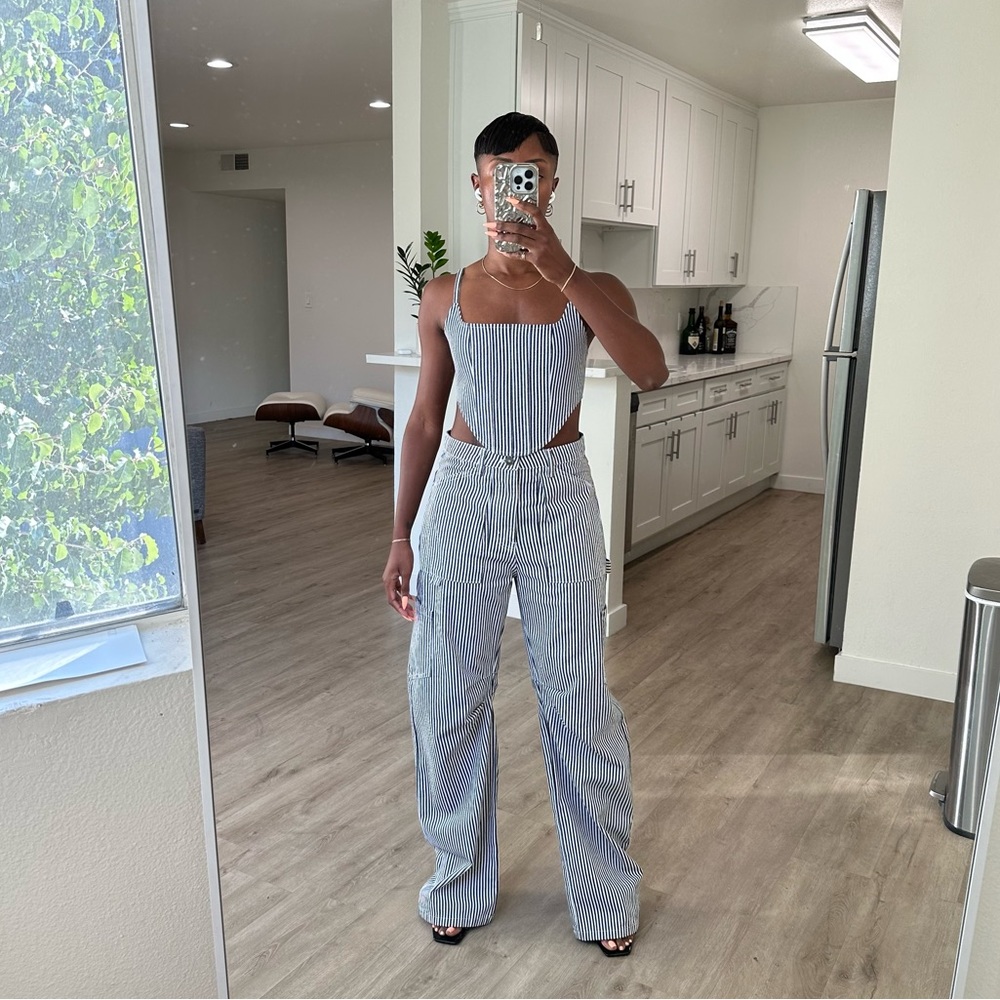 Denim Bustier Set